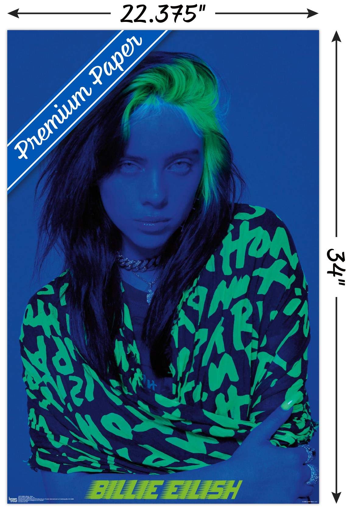 Amazon.co.jp: Trends International Billie Eilish - ブルー