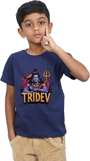 DARESTYLES Lord Shiva (32) Maha Shivratri Tshirt for Boys | Divine Spiritual Graphic | Premium Cotton Regular Tshirt