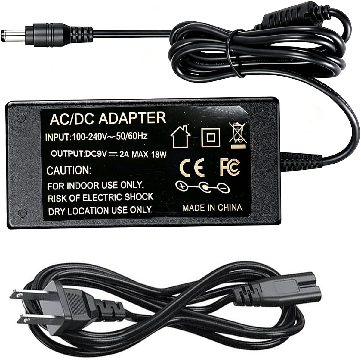 9V Electronic Keyboard Power Adapter | Fit for Roland PSB-120 PSB-1U ACB-120 ACF-120 ACK-120 ACI-120 VG-99 GT-10 SPD-SX AX-09 FA-06 SP-404 Power Cord Replacement