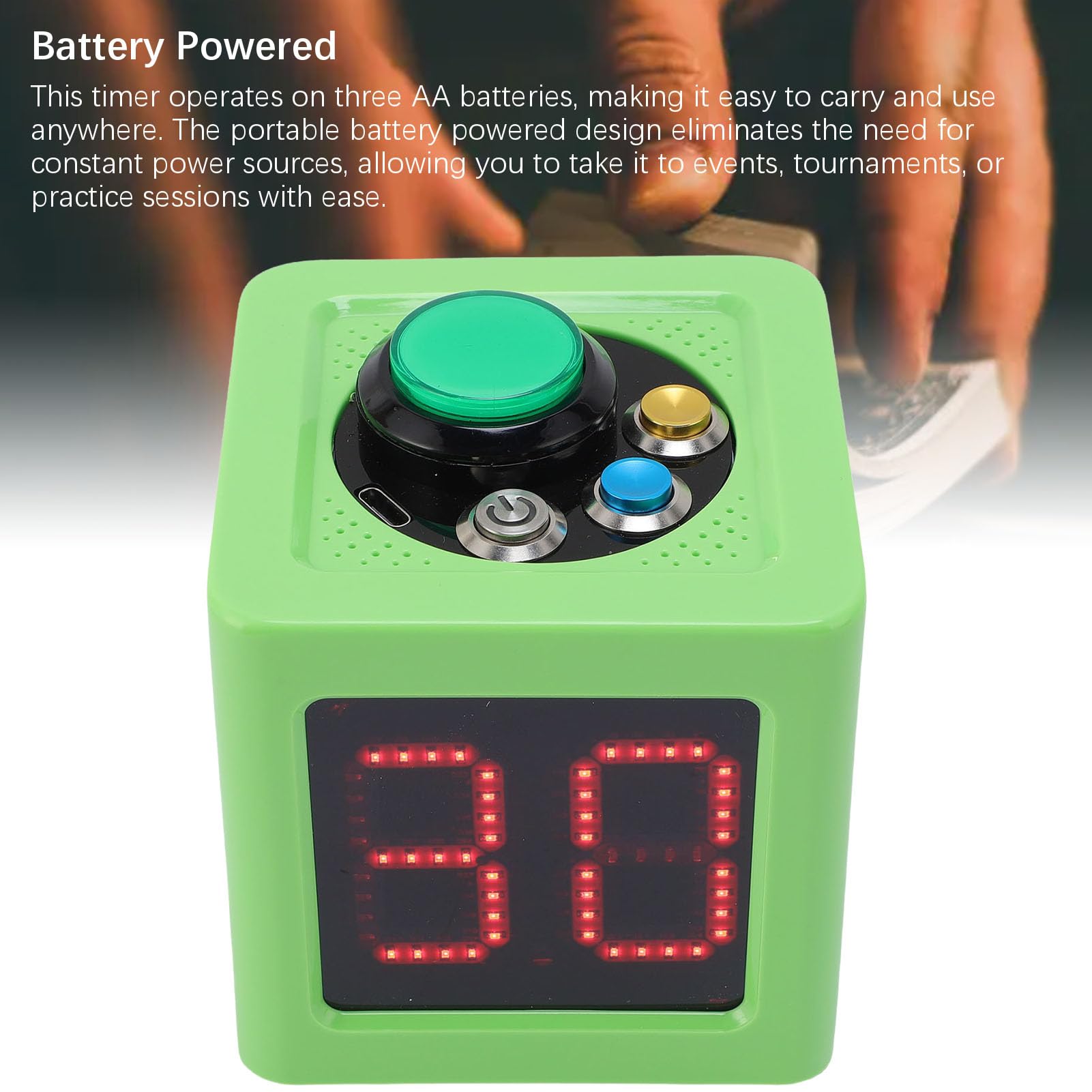 Fabater Cube Timer, Dokładny Sekundnik do Wyścigu Szachowego Pokera, 4-stronny Cyfrowy Stoper Odliczający, Nauka w Kuchni, Trening, Gotowanie, Liczniki Czasu na Biurku do Zarządzania