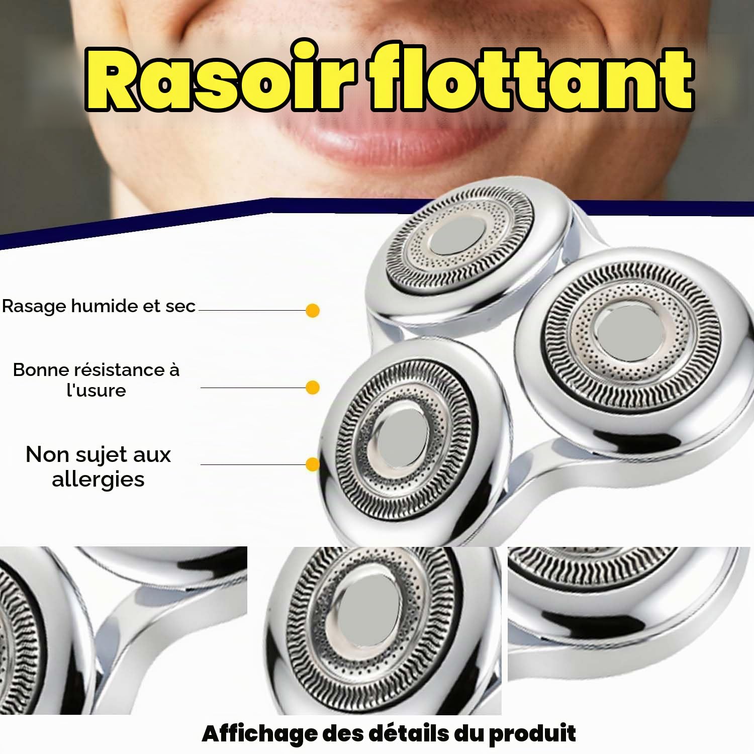 Lames de rechange SH98, tête de rasage SH98 compatible avec les rasoirs Series 9000 et s9000 Prestige (support inclus), tête de rasage SH98 compatible avec les rasoirs SP981x SP982x