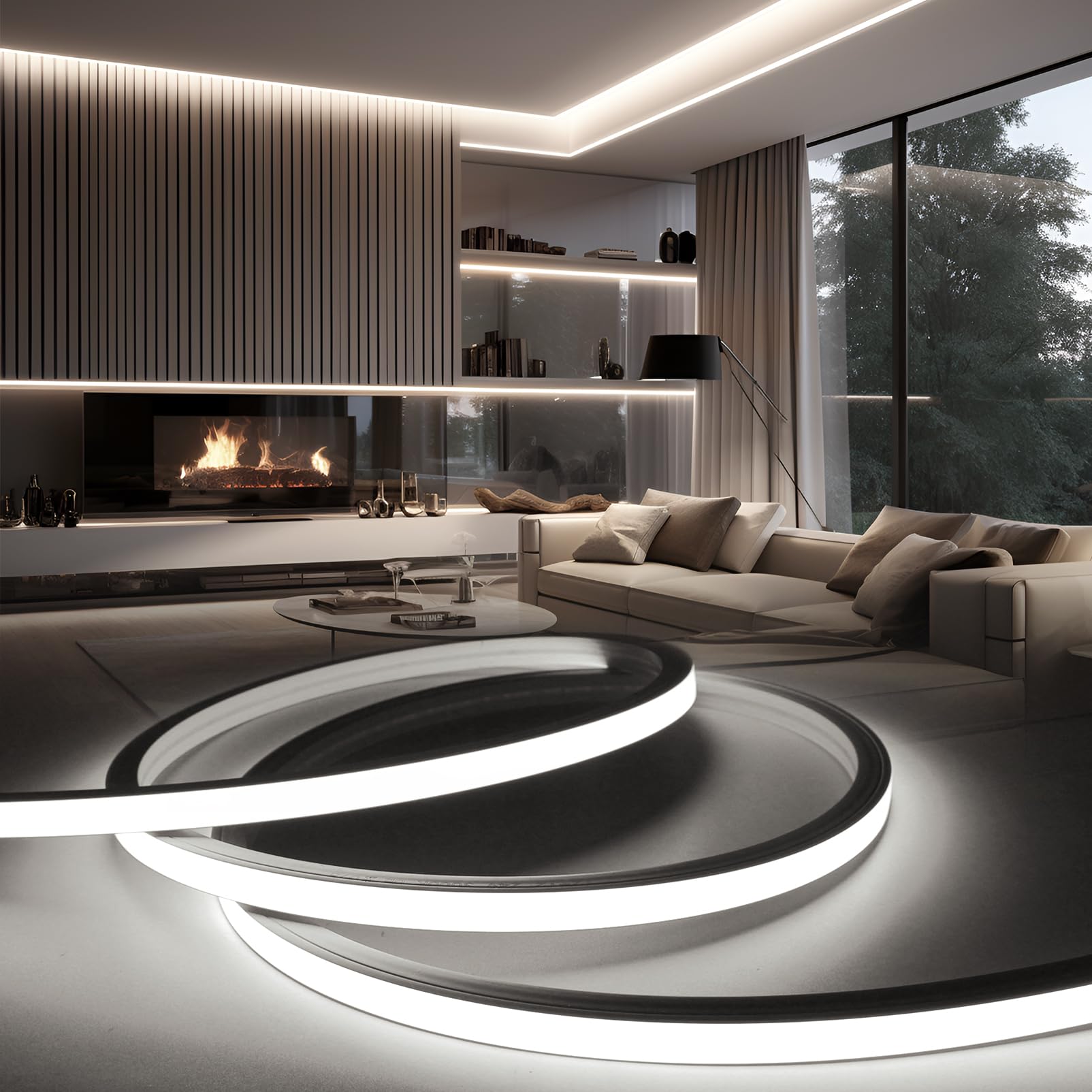 BRIMETI LED Neon Strip 2M 230V IP65 - Wasserdichtes Lichtband Für Innen & Außen
