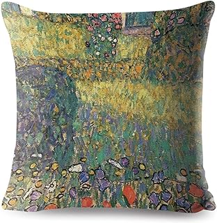 LPLH Européen et américain ameublement créatif taie d'oreiller dorée Peinture à l'huile décorative canapé de Voiture Housse de Coussin Lin Bronzant oreiller-BZ03818_45 * 45cm