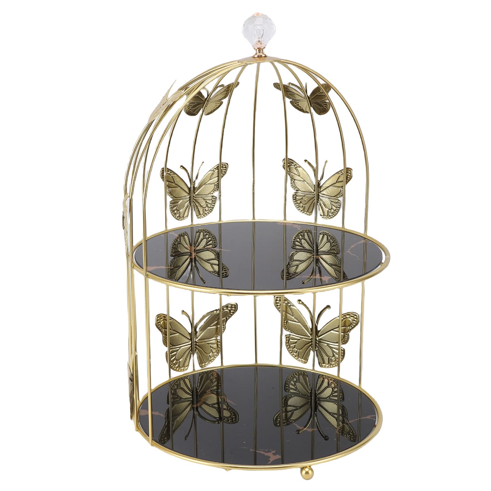Présentoir cupcakes cage à oiseaux romantique en verre pour offrir lors d'un mariage
