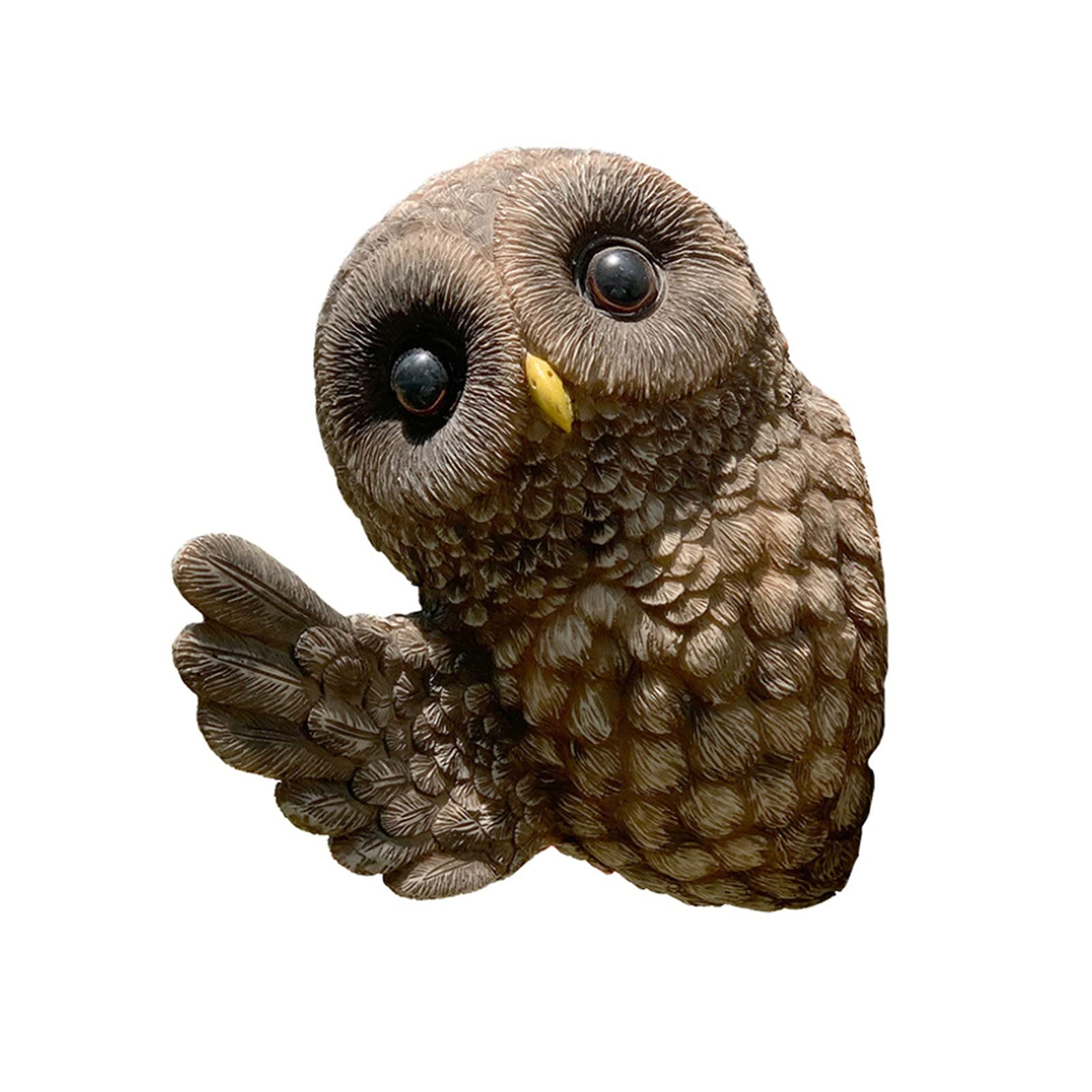 Bfydoaa Garden Ornaments Outdoor Tree Hugger,Owl Yard Sculptures Statues Owl Face Tree Hugger Tree Hugger For Yard Lawn Patio