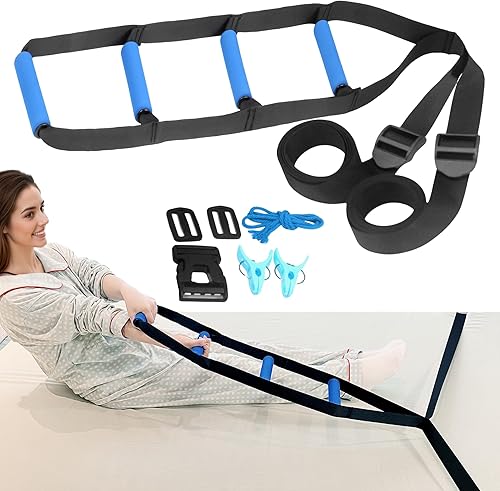 Asistencia de escalera de cama para personas mayores, ayudante para sentarse de 160 pulgadas con 4 asas antideslizantes, dispositivo de asistencia