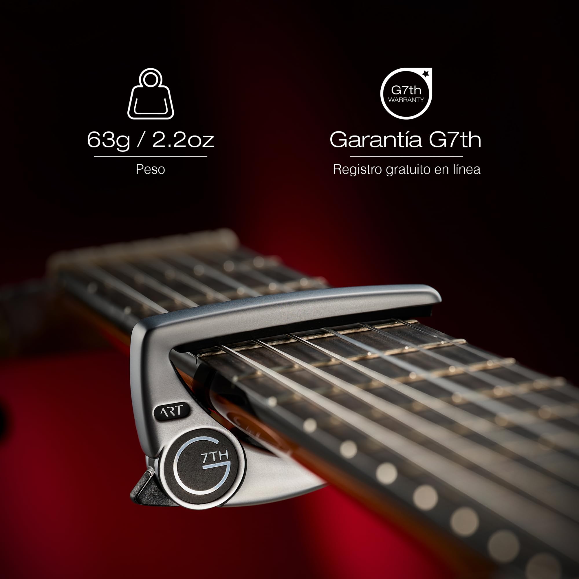 G7th Performance 3 Capo Guitarra Clásica Cromo – Control de Tensión Revolucionario – Tecnología de Radio Adaptativo (ART) – El Capo de Guitarra Galardonado – Diseñado en el Reino Unido