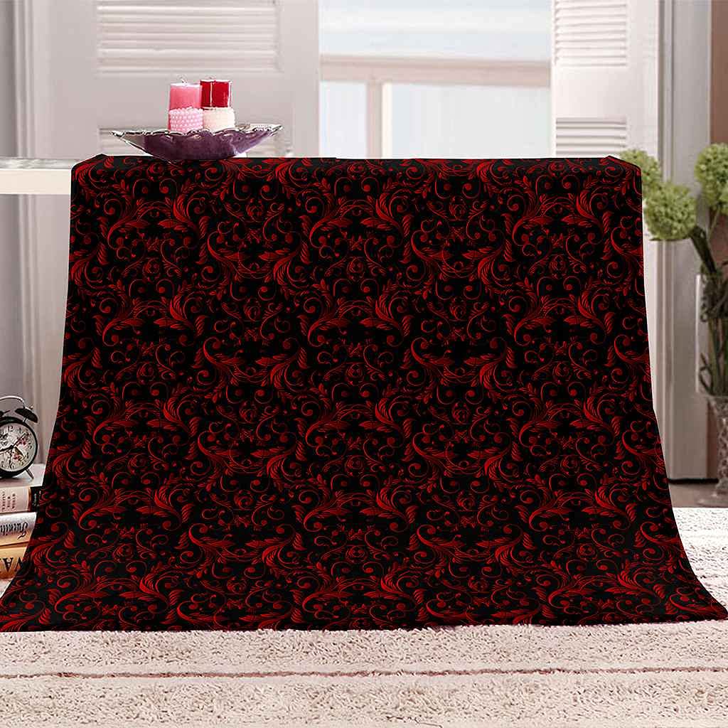 Couverture flanelle rouge chaude contre les frissons de l'hiver