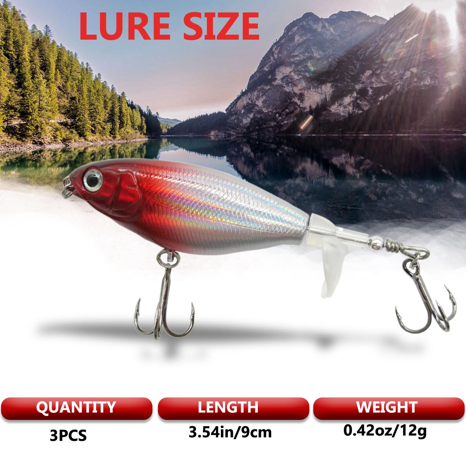 Topwater Angelköder Set 5 Stück - Popper Köder Für Barsch Und Hecht