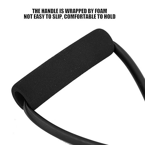 Miniatura 4 de Figura 8 Banda de resistencia, banda de resistencia de ejercicio TPE con mango de espuma absorbente de sudor, bandas de entrenamiento elásticas