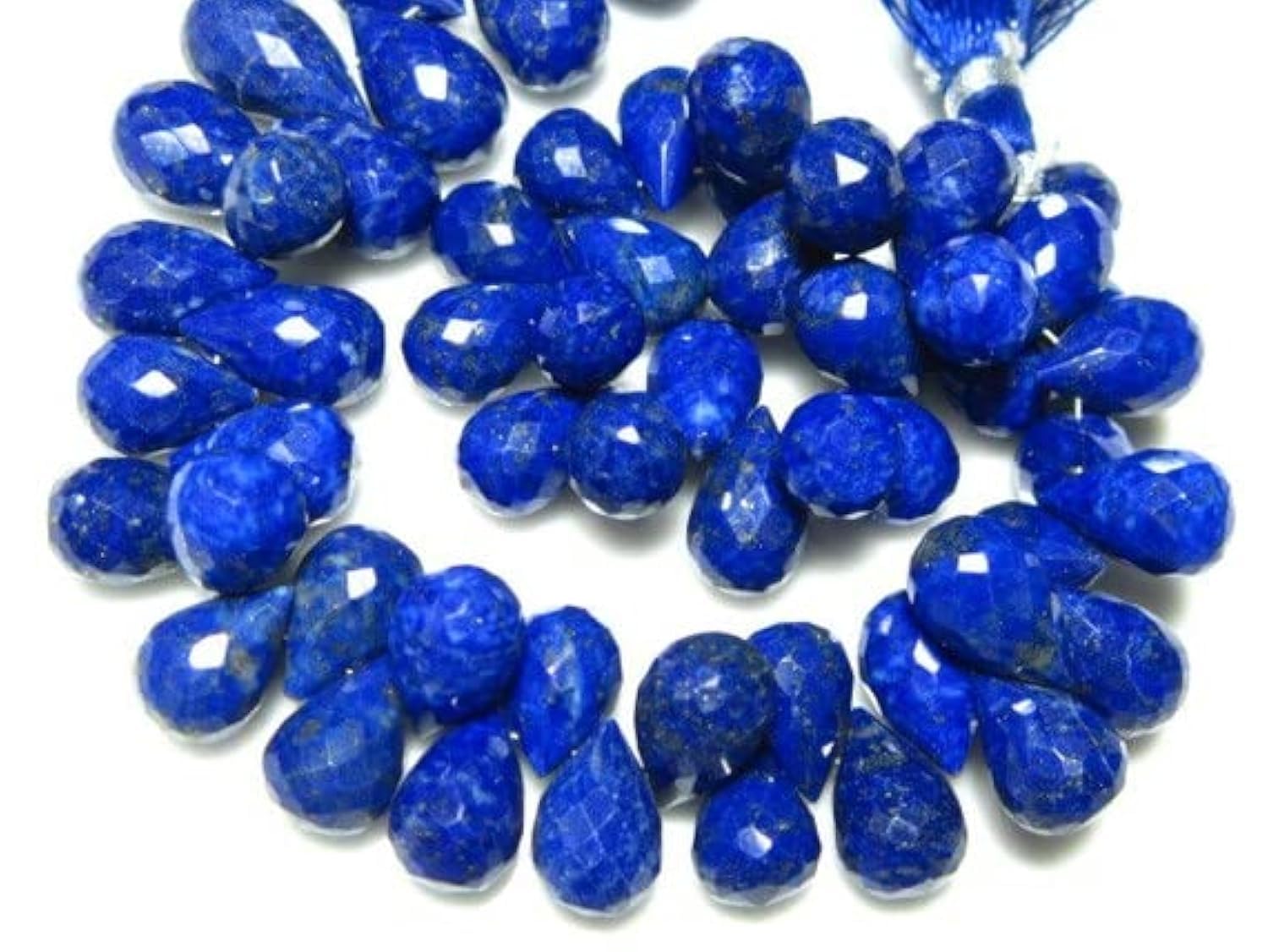 Lapis lazuli perles naturelles en goutte facettée de 11x8mm à 13x9mm pour joaillerie DIY