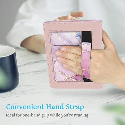 Miniatura 6 de Fintie Funda con soporte para Kindle de 6 pulgadas (versión 2022)  Funda de piel sintética con ranura para tarjeta y correa de mano para Kindle 2022