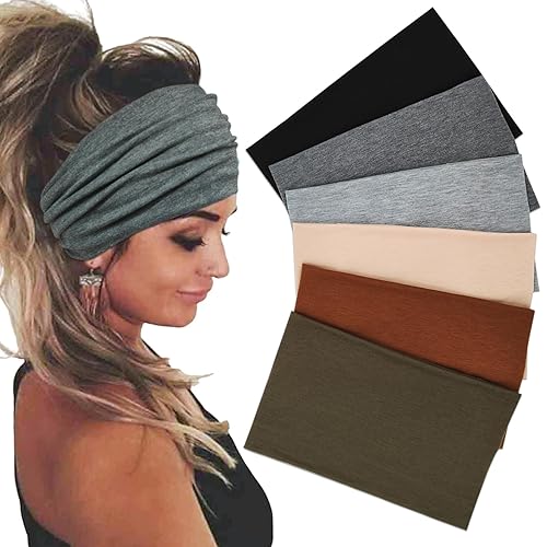 Diademas anchas para mujer, diadema elástica, estilo bohemio, banda para el pelo para mujer, turbante, entrenamiento, accesorios para el cabello,
