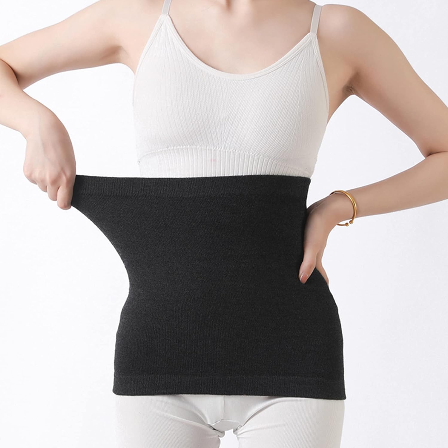 Unisex Warm Soft Cashmere Waist Warmer Wool Warming Belt Elastic Lower Waist Support - Image 6