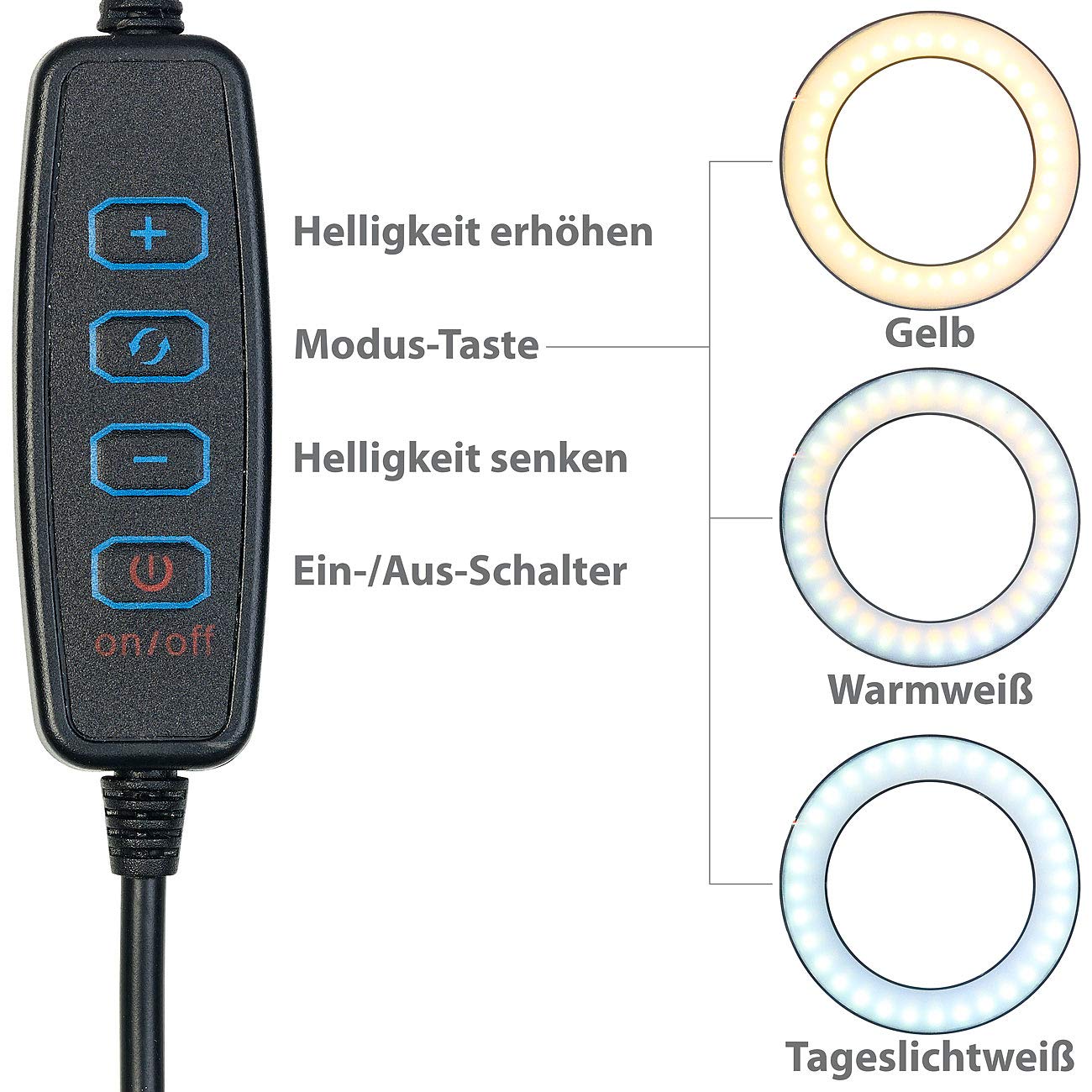 Microphone à condensateur professionnel avec filtre anti-pop et anneau LED [auvisio]