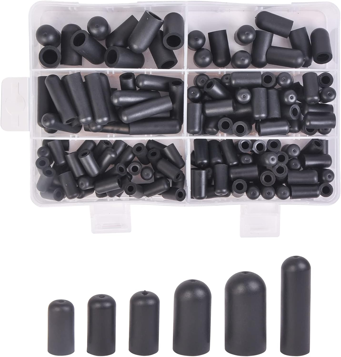 25 Rubber Vacuum Caps For 3/16" O.D. Tube - Foto 10