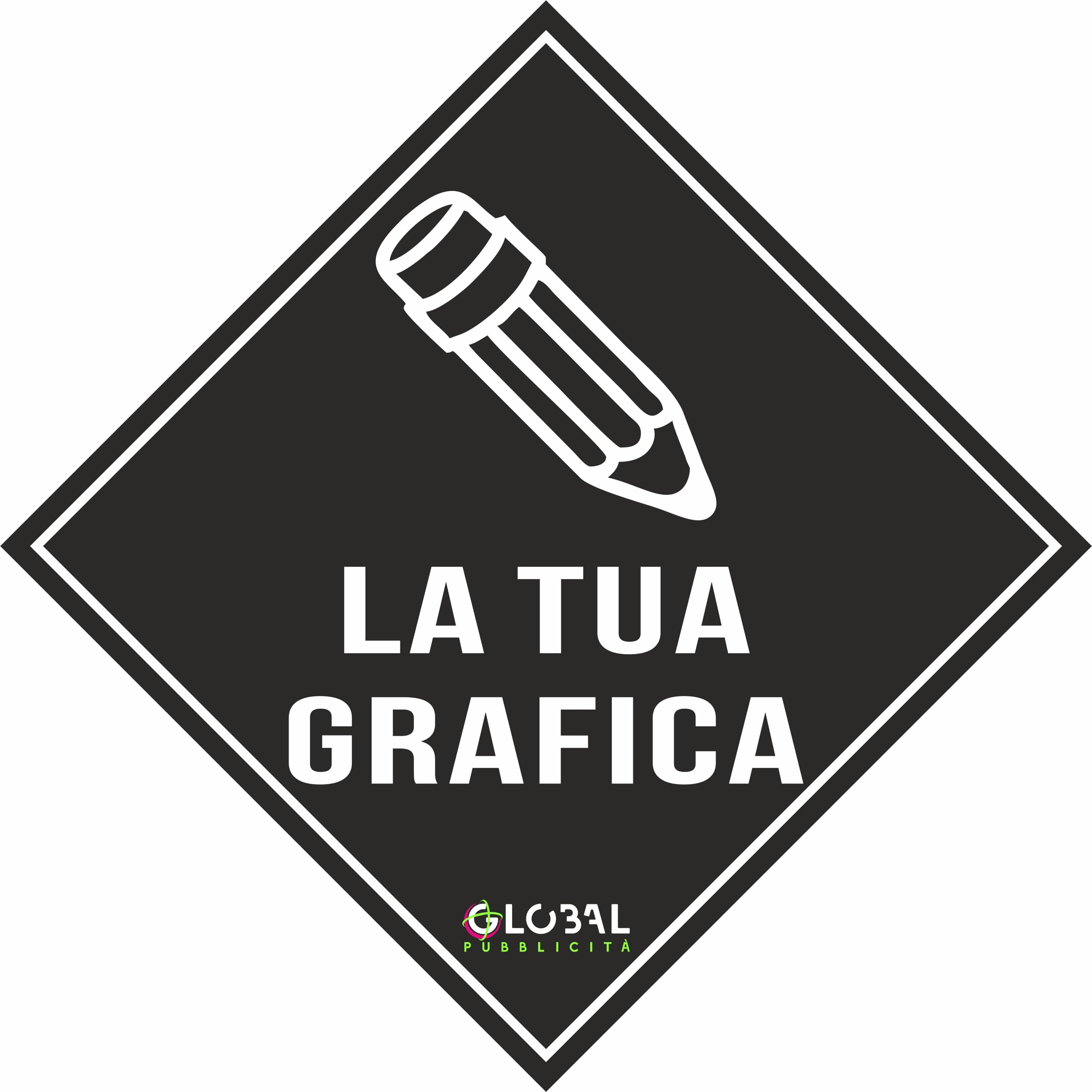 GLOBAL CARTELLO QUADRATO PER DECORAZIONE, PUNTO VENDITA, PROMOZIONALE CON GRAFICA PERSONALIZZATA Adesivo Resistente, Pannello in Forex, Alluminio, Polionda, Plexiglass Stampa UV (Plexiglass, 40x40 cm)