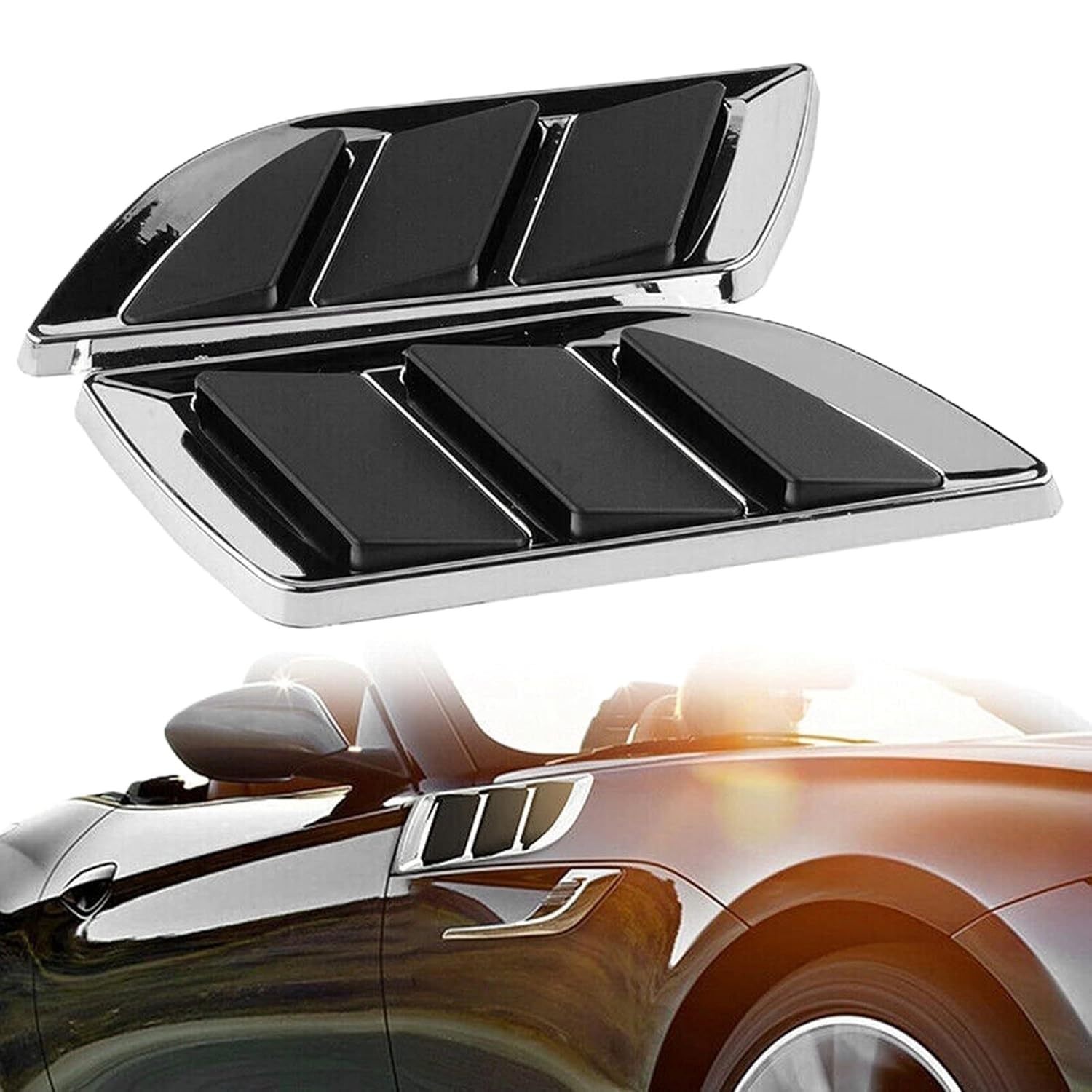 AUTOMASH Car Air Flow Side Fender Vent for Venue Facelift 2025 to 2026 Year Onwards All Models Car Decorative Stylish Shark Gills, Side Fake Air Inlet Trim Fit for All Cars (Set of 2)-image-27