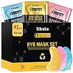 Under Eye Patches(48 Pairs), 24K Gold, Caffeine, Retinol Eye Masks for Puffy Eyes, Wrinkles, Dark Circles, Undereye Bags Treatment - Restoring & Awakening & Moisturizer Skin care Gift for Women