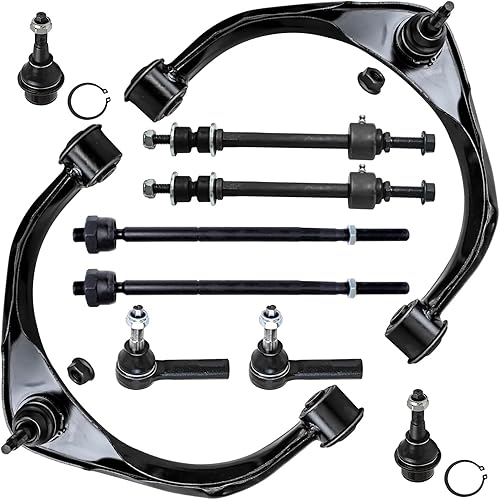 Miniatura 78 de Detroit Axle - Kit de suspensión frontal de 10 piezas para Chevy Trailblazer EXT GMC Envoy XL XUV Buick Rainier Isuzu Ascender Olds Bravada, brazos
