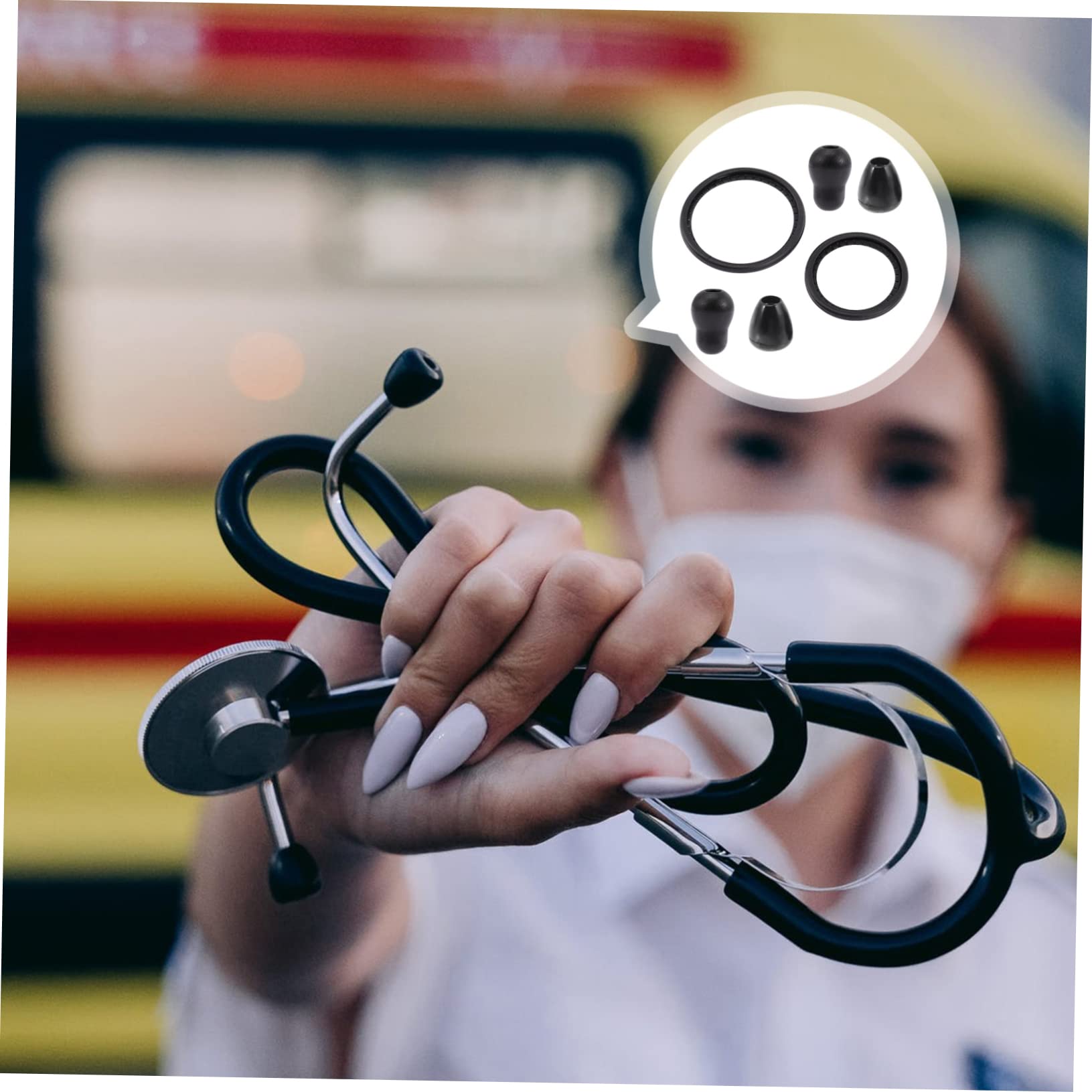 5sets Parti Di Ricambio Per Stetoscopio Membrane e Auricolari Compatibili Con Modelli Pediatrici e Adulto Accessori Medici Di Qualità Per Cardiologia e Uso Professionale