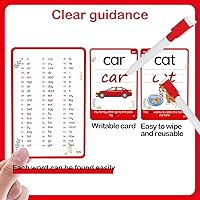Vista 37 de WJPC 55 tarjetas, 106 tarjetas flash de alta frecuencia de primer grado, tarjetas de aprendizaje de fonética de primer grado para niños de 5, 6, 7