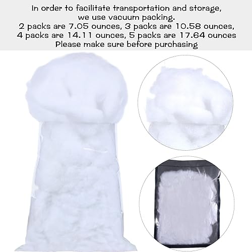 Vista 16 de Shappy 7.05 onzas/7.05 oz de nubes falsas de Navidad, decoración de nieve, fibra de nube blanca artificial, nieve sintética, para interiores, suave