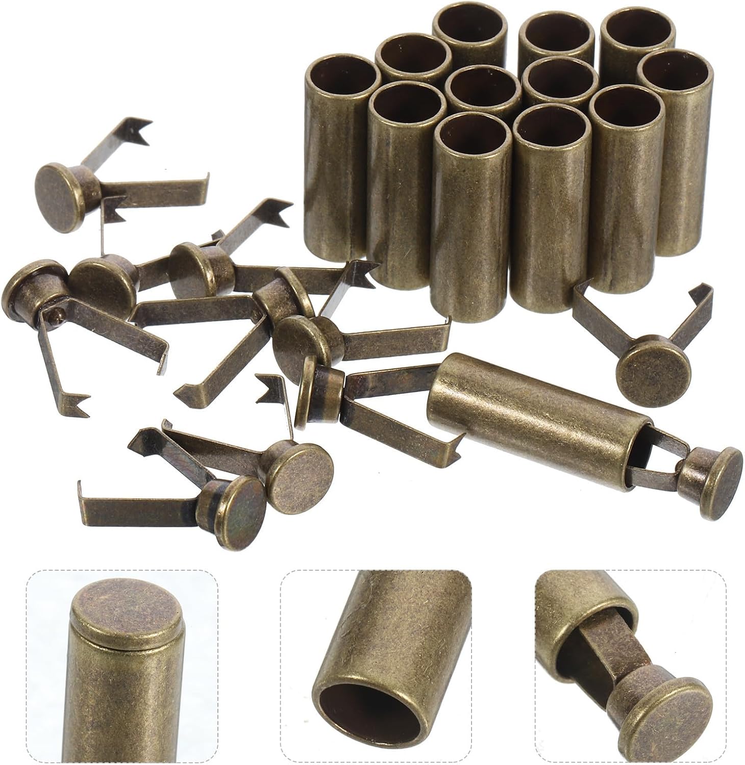 DRESSOOS 12pcs Zinc Alloy Cord Locks for Drawstrings Pants with Firm Hold Replacement Ends, Simple and Minimalist Style Metal Cord Stoppers for Hoodies and Sportswear