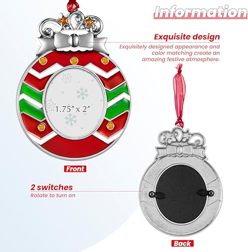 Miniatura 3 de Adornos metálicos para árbol de Navidad, decoraciones para colgar en el árbol de Navidad, regalos de fiesta, decoración del hogar, decoraciones de