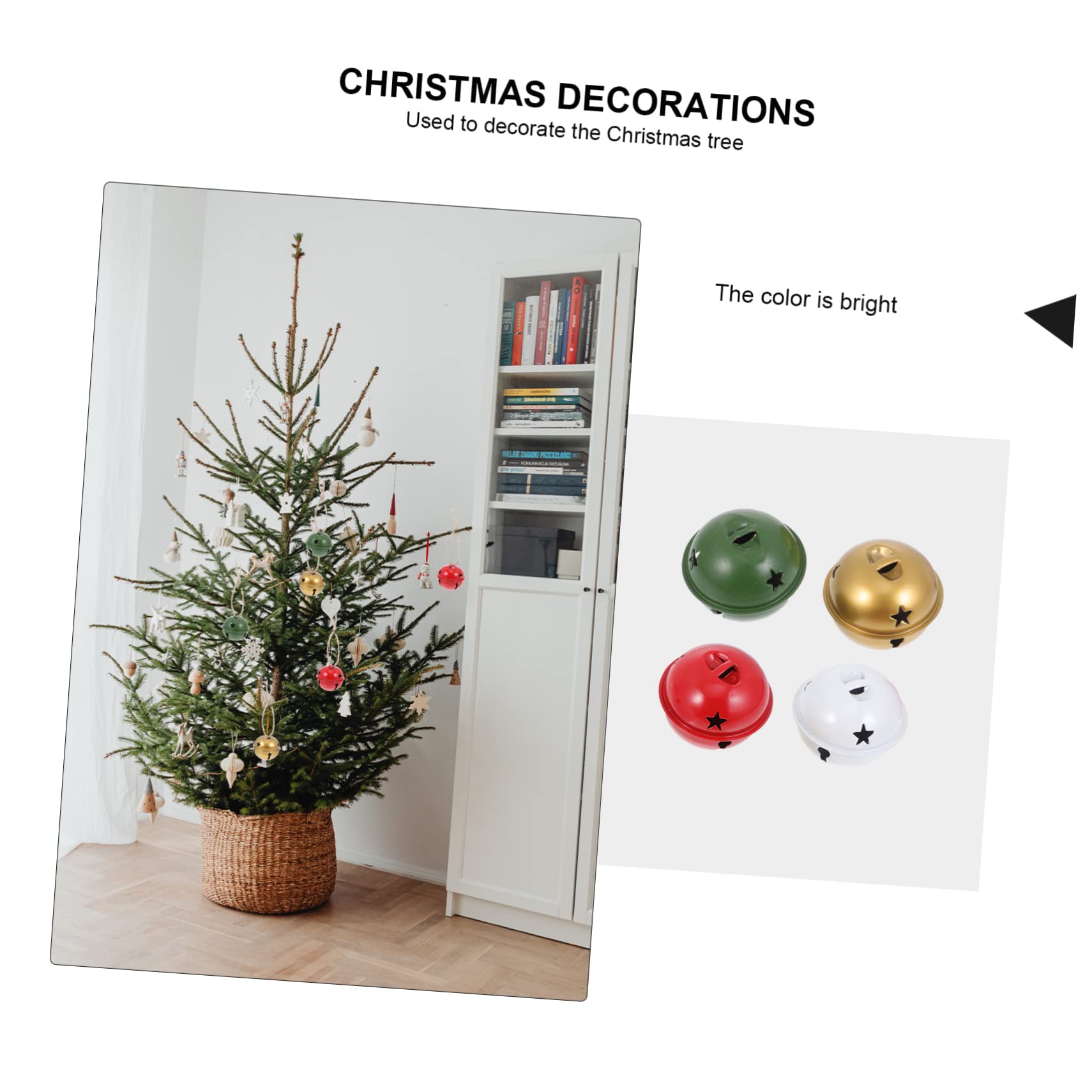 40pezzi Campana per Albero di Natale da Appendere Pendenti Natalizi in Ferro Decorazioni Natalizie da Appendere Ornamenti Creativi per Albero di Natale