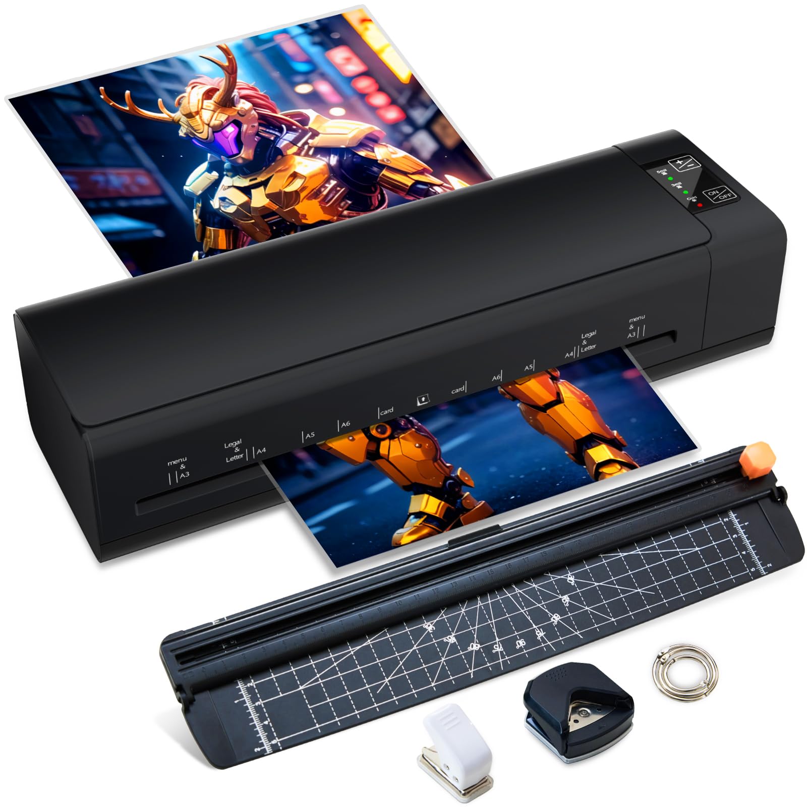 Chilino 13inch Laminator Machine, 9-in-1 Hot &amp; Cold Laminating Machine
