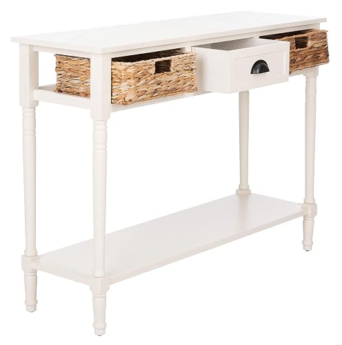 SAFAVIEH Home Collection – Christa Distressed White Console Table with