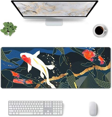 Miniatura 2 de Alfombrilla de mouse grande para escritorio, regalos divertidos, alfombrilla de mouse japonesa para juegos de peces koi, XL, alfombrilla de teclado