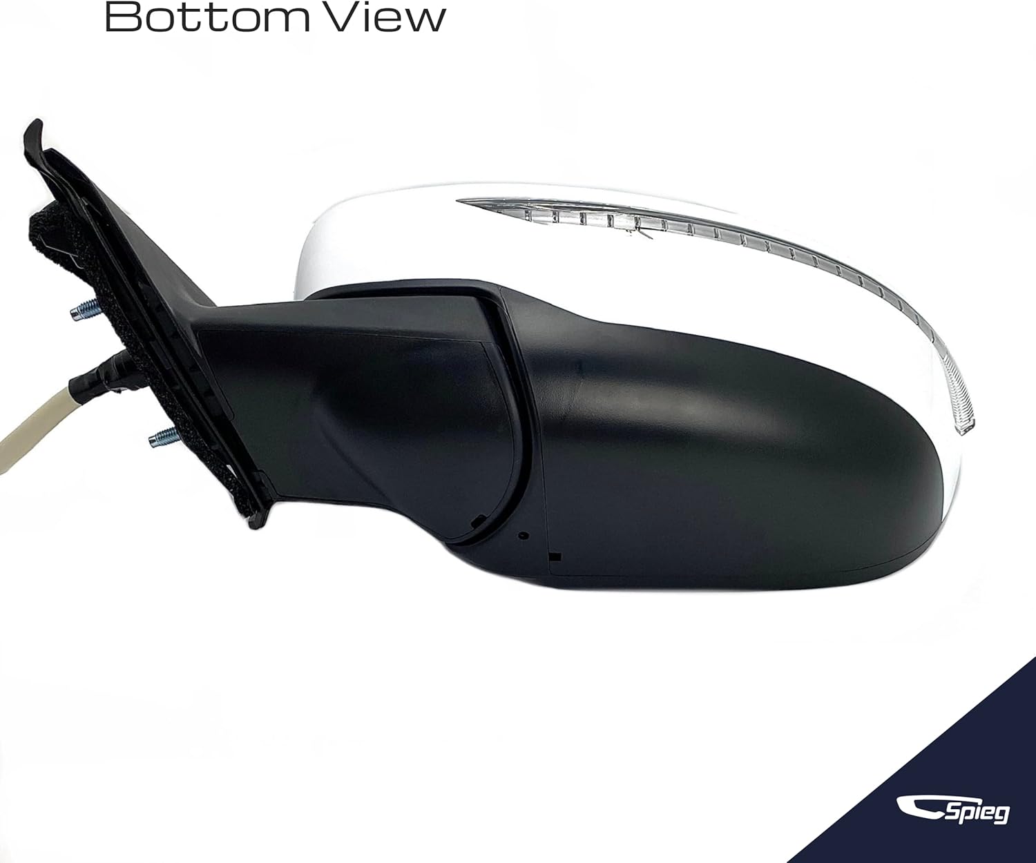 Spieg Driver Side Mirror for 2014-2016 Nissan Rogue Power Adjustment Heated Glass Power Folding Turn Signal Light White 9 Pins Left NI1320285