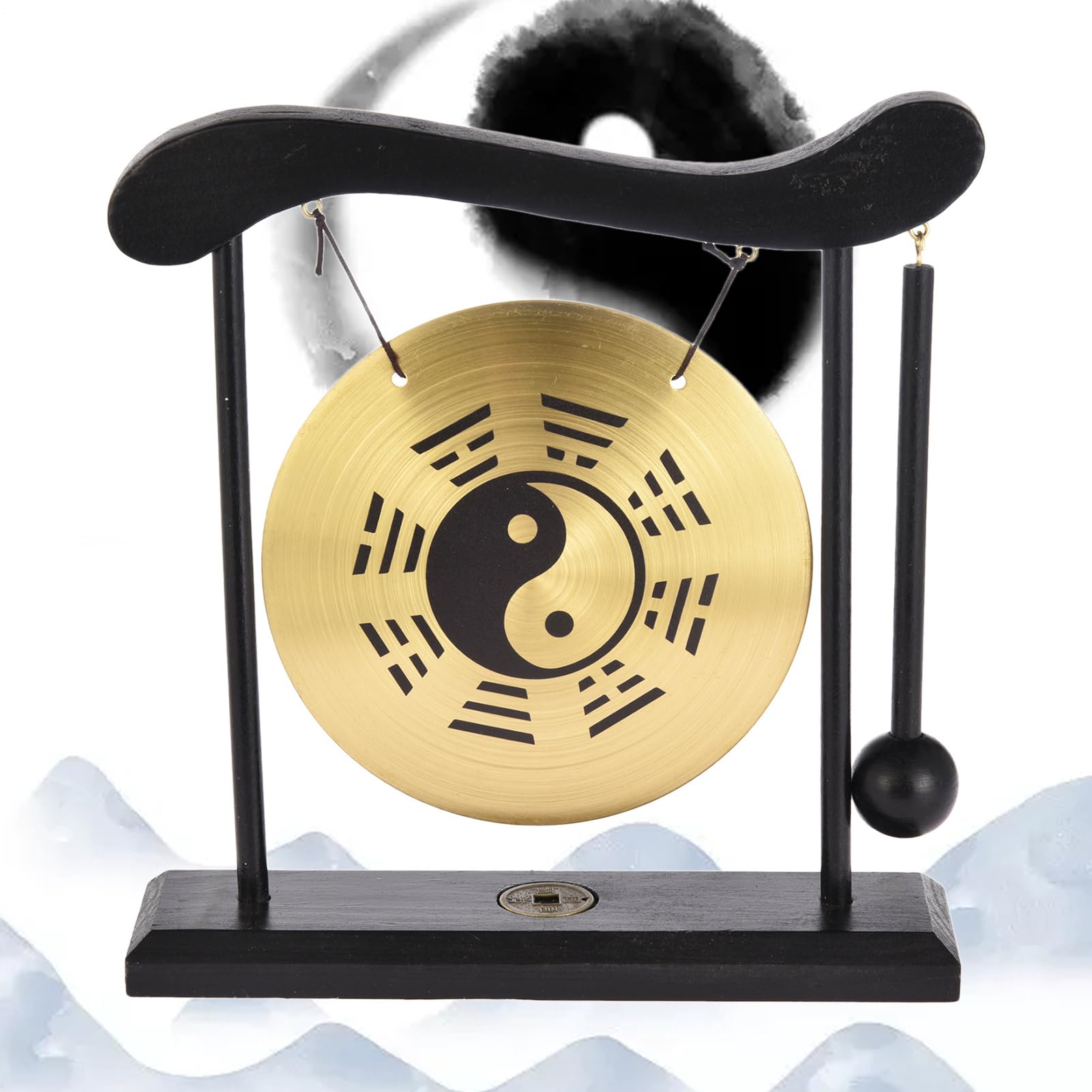 Mini Gong japonés – Mesa Gong Percussion Set | Campana de Meditación para Escritorio, Instrumento Decorativo, Relajación Sonorosa para la Oficina en el Hogar Práctica Yoga Amb Espiritual