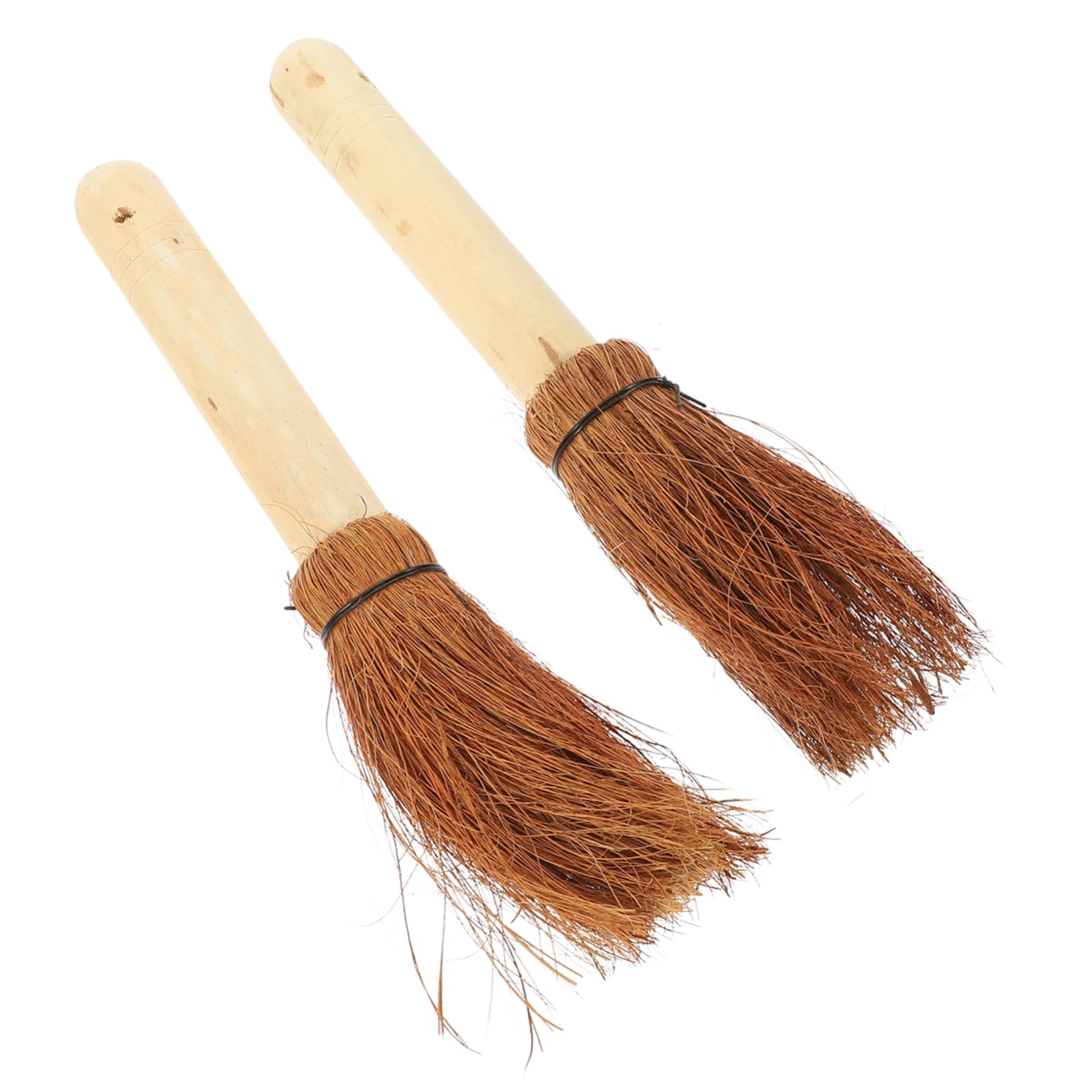 HOLIDYOYO 2pcs Kitchen Cleaning Brush Wood Handle Pot Scrub Brush for Dishes Pans and Utensils Multi Use for Stoves Sinks and More