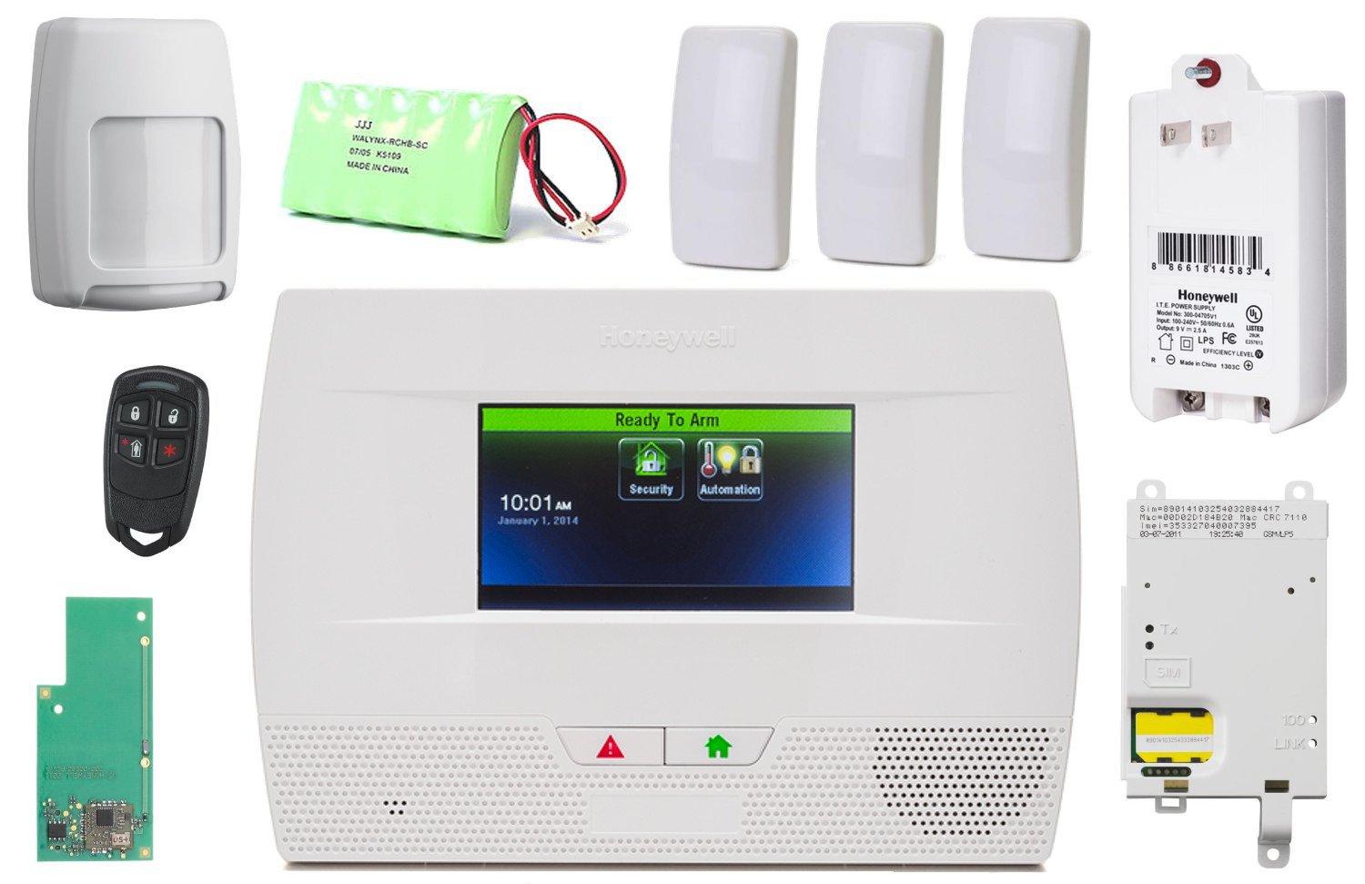 Honeywell Lynx Touch L5210 Wireless Security Alarm Slim Line Kit with 3GL GSM & Zwave Module