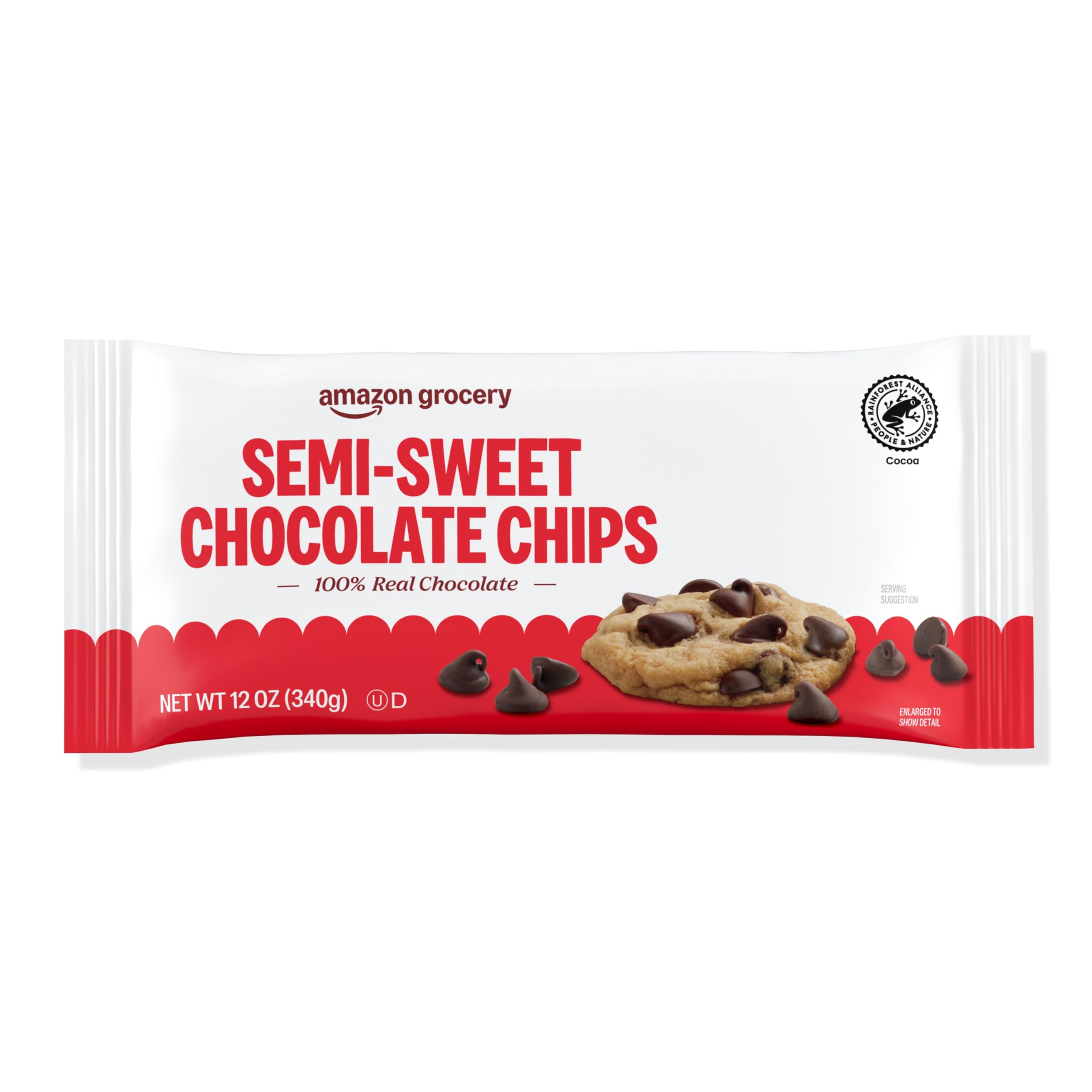 Semi-Sweet Chocolate Chips, 12 Oz (Previously Amazon Fresh, Packaging May Vary)