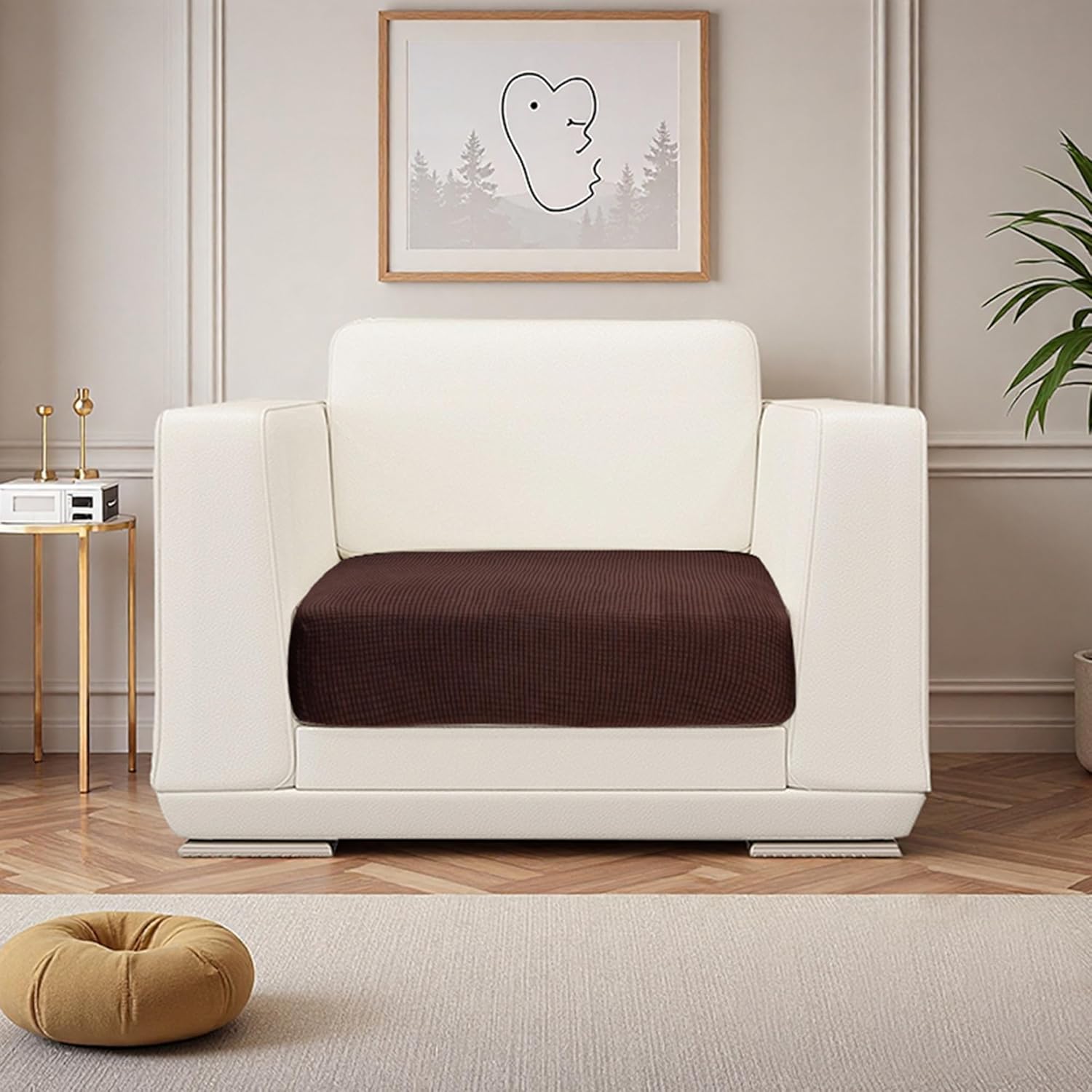 Stretch Couch Cover for Sectional Sofa - Multiple Patterns & Colors,Sofa Cover Design for L-Shaped Couches (1 Pcs for Large)