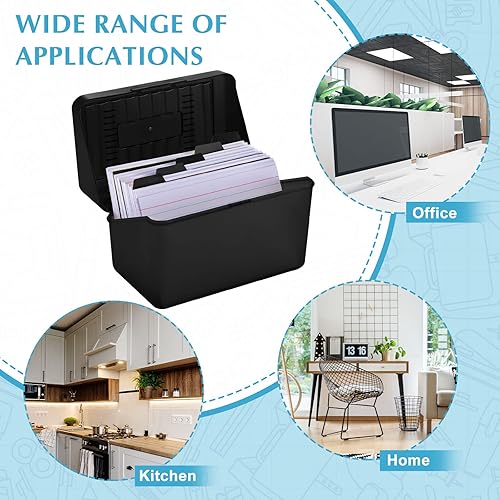 Miniatura 5 de Portatarjetas de índice con divisores y tarjetas de índice a rayas, incluye 30 divisores de tarjetas de índice, 300 tarjetas de índice con rayas, 2