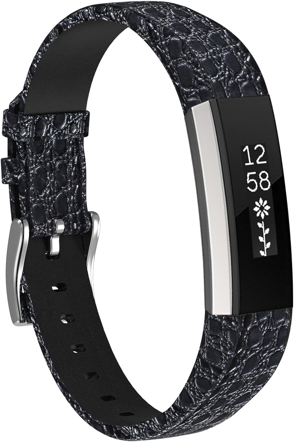 Henoda Replacemnt Leather Bands Compatible with Fitbit Alta/Fitbit Alta HR, Classic Genuine Leather Wristband, Small Large, No Tracker