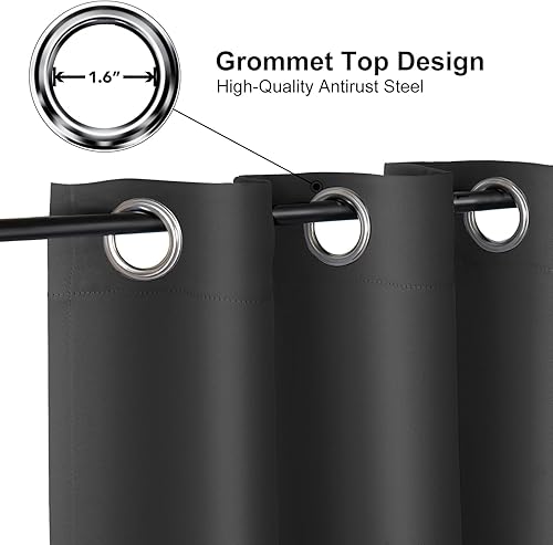 Miniatura 3 de ChrisDowa Cortina opaca separadora de ambientes, oscurecimiento de habitación y privacidad, para puerta corrediza, dormitorio, ventana, puerta de