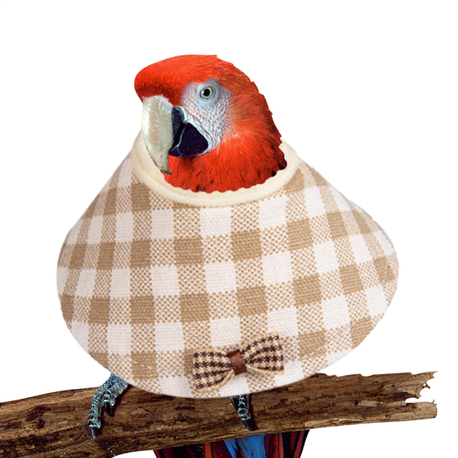 Bird Collar for Plucking – Soft Felt Anti-Plucking Collar for Parrots, Macaws, and Cockatoos | Lightweight, Comfortable Design, Adjustable Fit, Safe for Birds, Ideal for Preventing Self-Mutila
