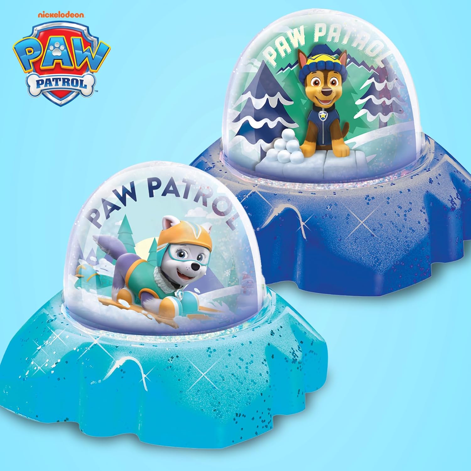 PAW Patrol DIY Glitter Globe Kit – Make Your Own Snow Globe Craft Set for Kids – Build Your Own Water Globes with Glitter, Molding Clay & Printed Designs