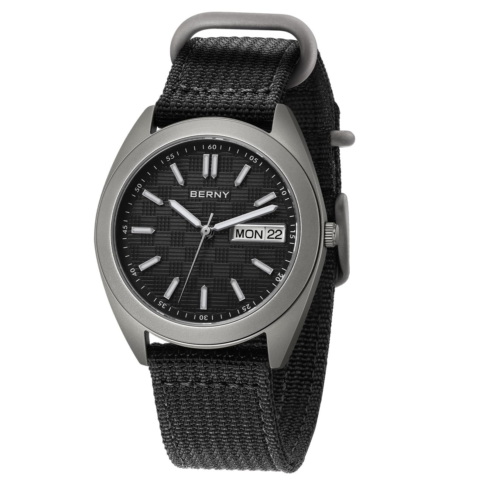 BERNY Orologio Uomo In Titanio - Quarzo Giapponese, Vetro Zaffiro, 10ATM Impermeabile, Super Luminova