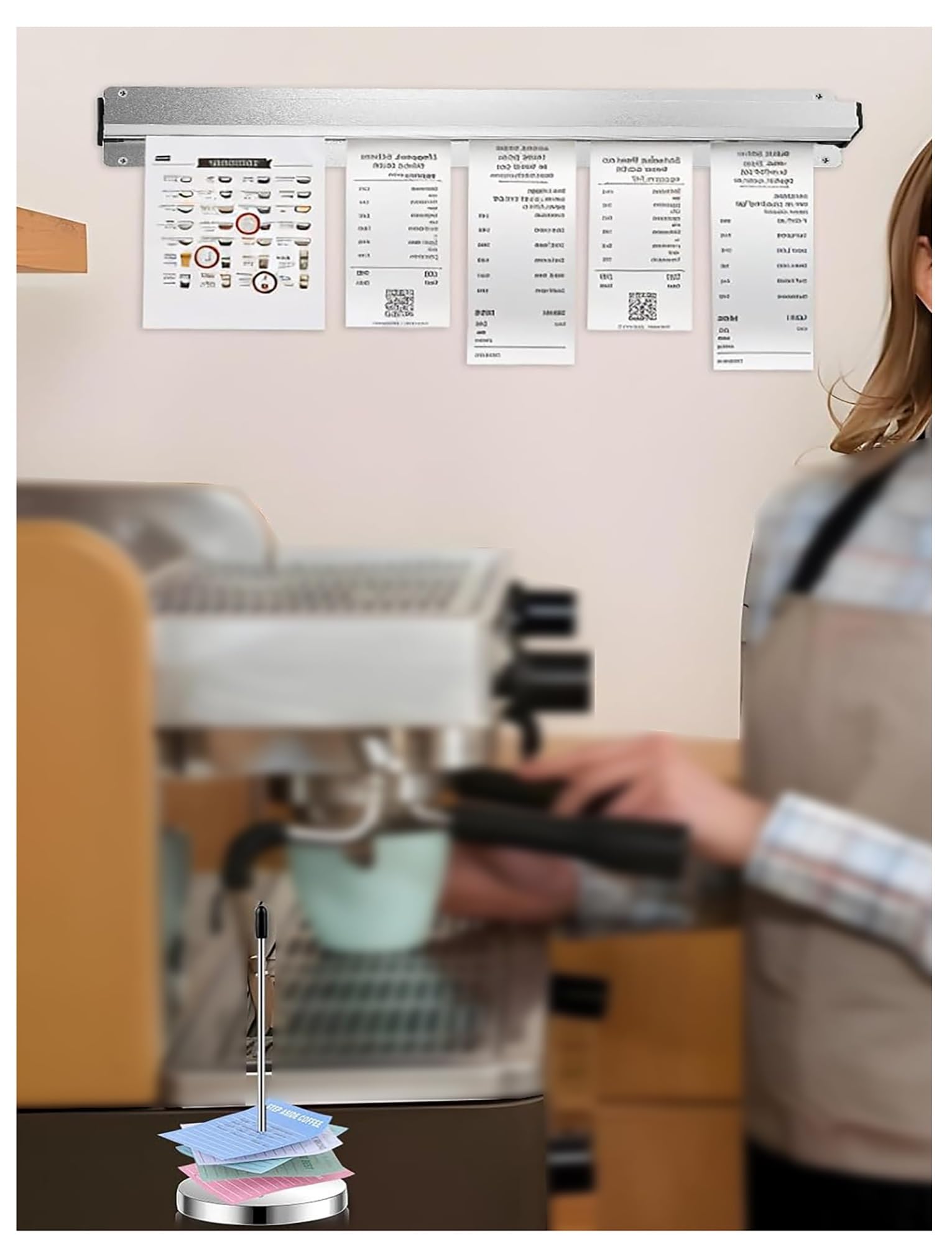 Uchwyt na bilety Tab Grabber, Samoprzylepny pasek na bilety restauracyjne, montowany ścianie, różne rozmiary(90cm/35.4in)