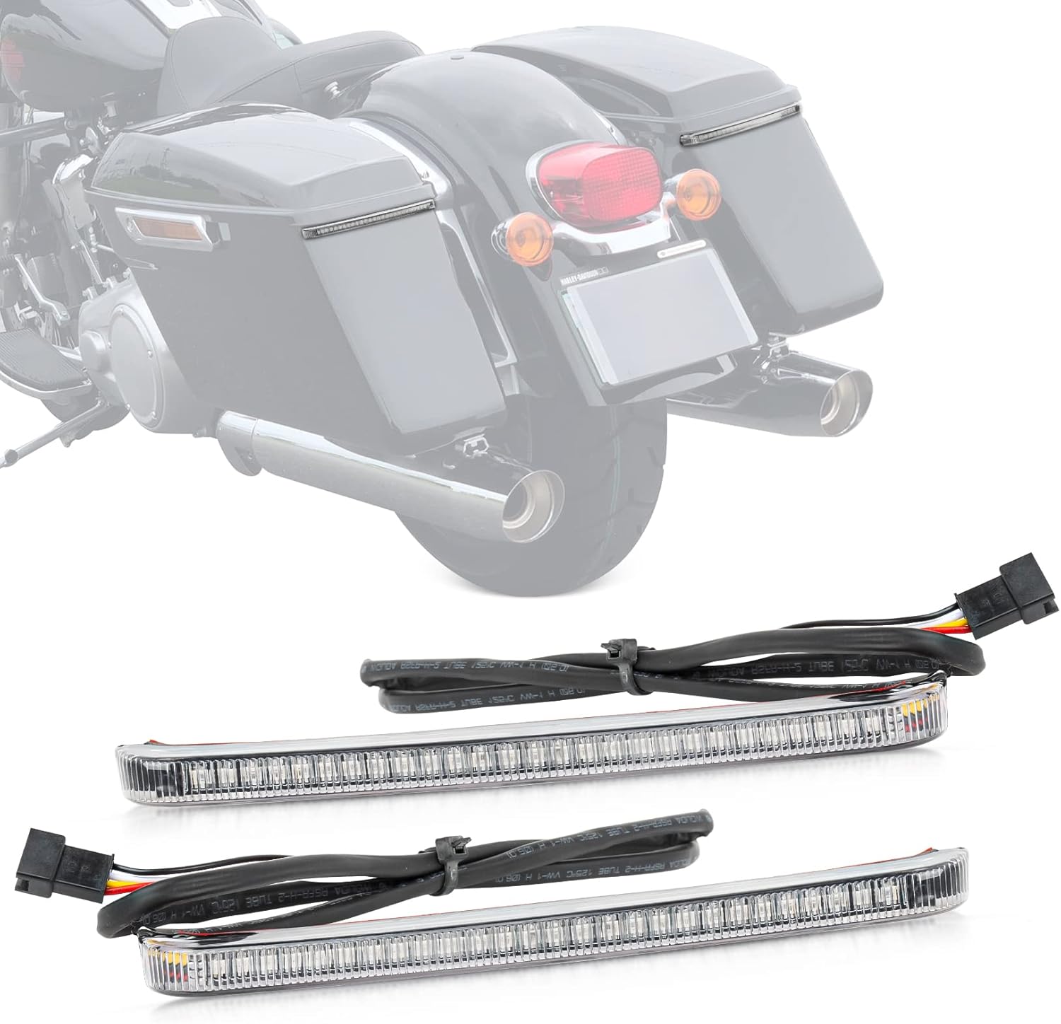 Amazon.com: PSLER Motorcycle Saddlebag Tail Light LED Running Brake ...