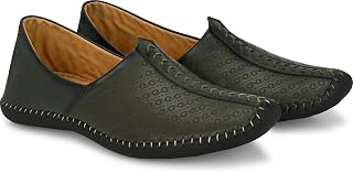 Vellinto Sutra Cool Rjasthani Ethnic Juttis for Men ll Mojaris Green