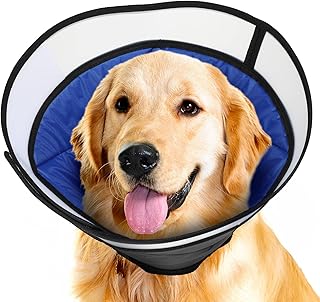 Manificent Dog Cone Collar for Dog After Surgery, Soft Recovery Cones for Large Medium Dogs, Prevent Pet Puppy Bite Licking Scratching Touching, Help Dog Healing from Wound Size L