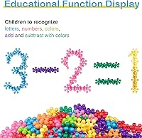 Vista 6 de NEOACT 600 piezas de bloques de construcción de juguetes conectables, conjuntos de juguetes educativos de plástico sólido entrelazados para niños